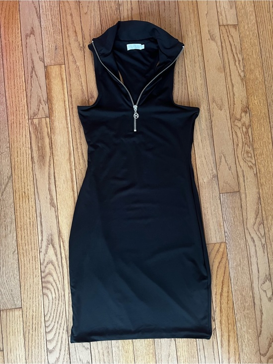 Meshki Dresses & Skirts - Meshki Fiona Black Sleeveless Zip Front Mini Dress